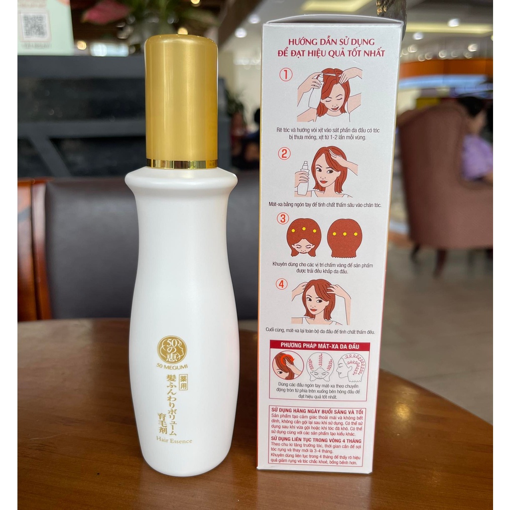 Tinh Chất Dưỡng Và Ngăn NGừa Rụng Tóc 50 MEGUMI HAIR ESSENCE 120ML