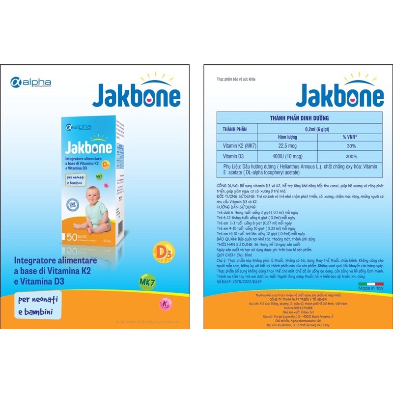 JAKBONE CANXI NHỎ GIỌT