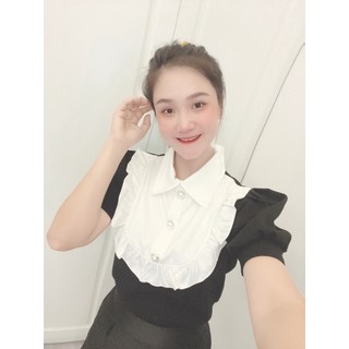 Áo sơ mi tiểu thư cổ bèo