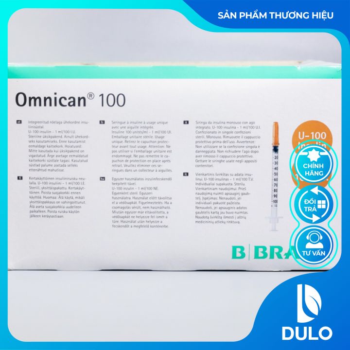 Bơm tiểu đường Bbraun 1ml/100 I.U