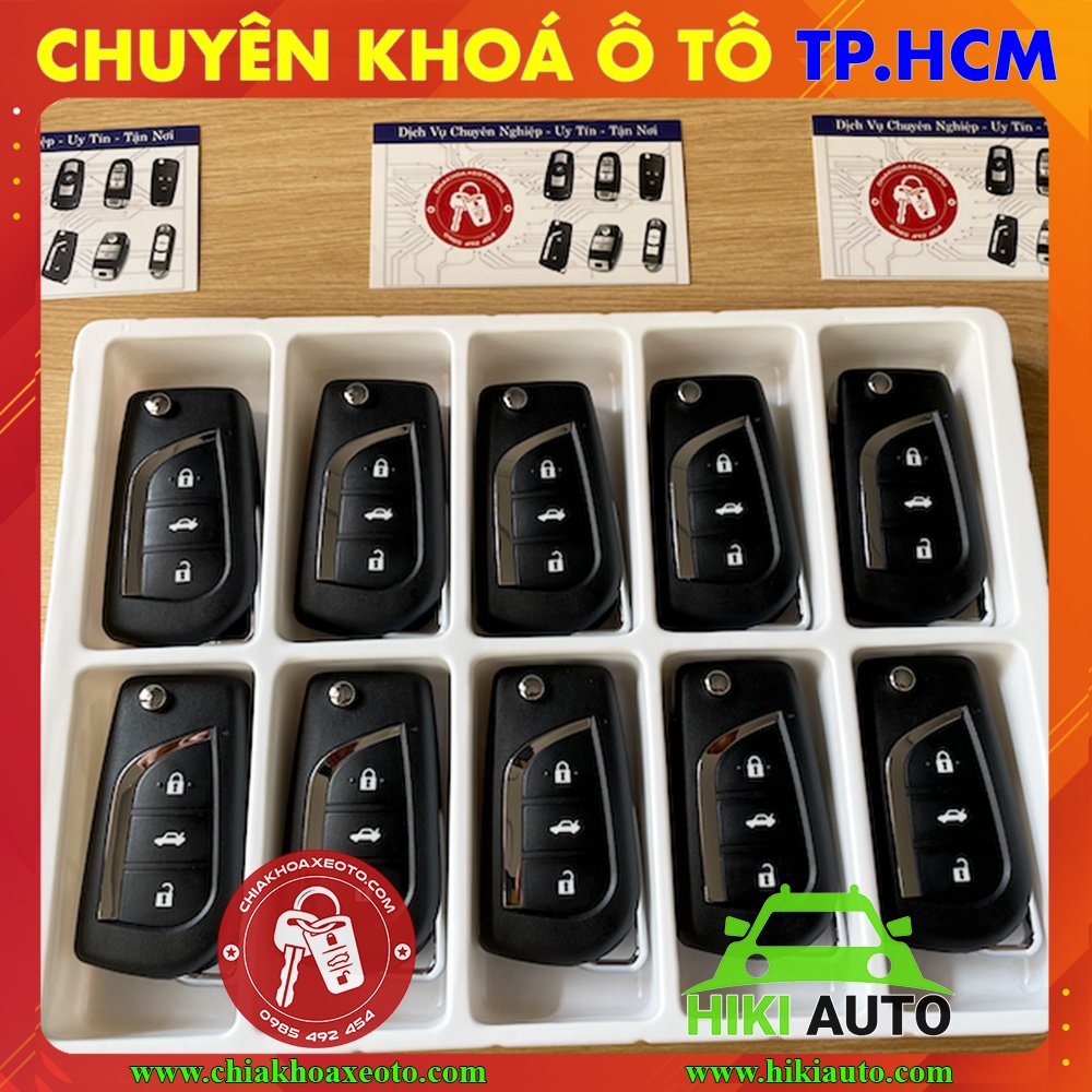 Chìa khoá gập Toyota Vios 2006-2023, Chìa khoá gập tiện lợi và sang trọng đầy đủ tính năng như chìa zin