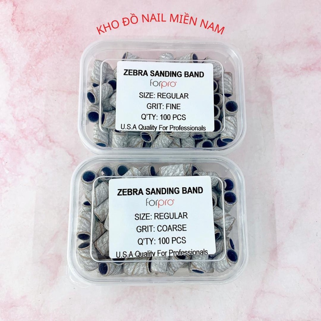 Hộp 100 Đầu Mài Giấy Nhám Mài Móng Tay Màu Nâu Xám Xanh Mịn Nhám Nhiều Loại