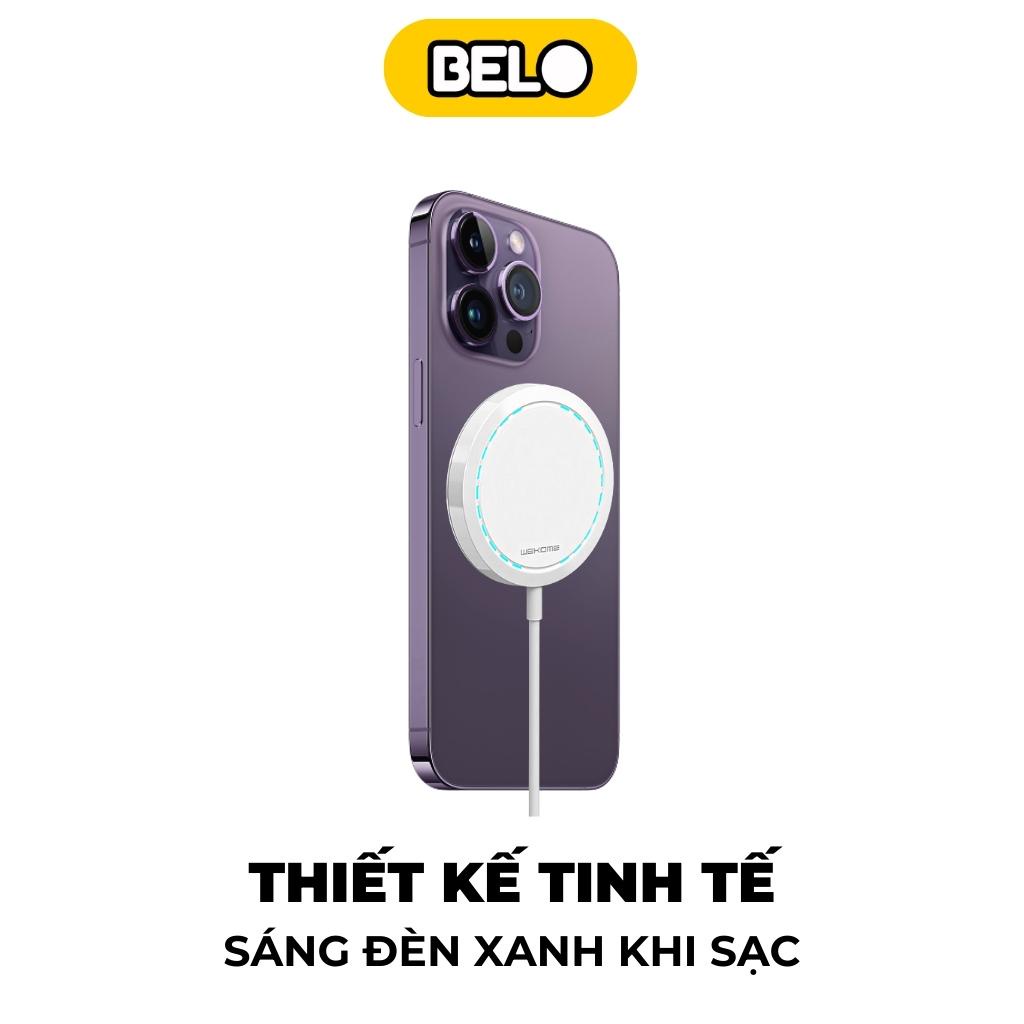 Đế sạc không dây, sạc không dây Wekome WP-U92, sạc nhanh 15w - belo