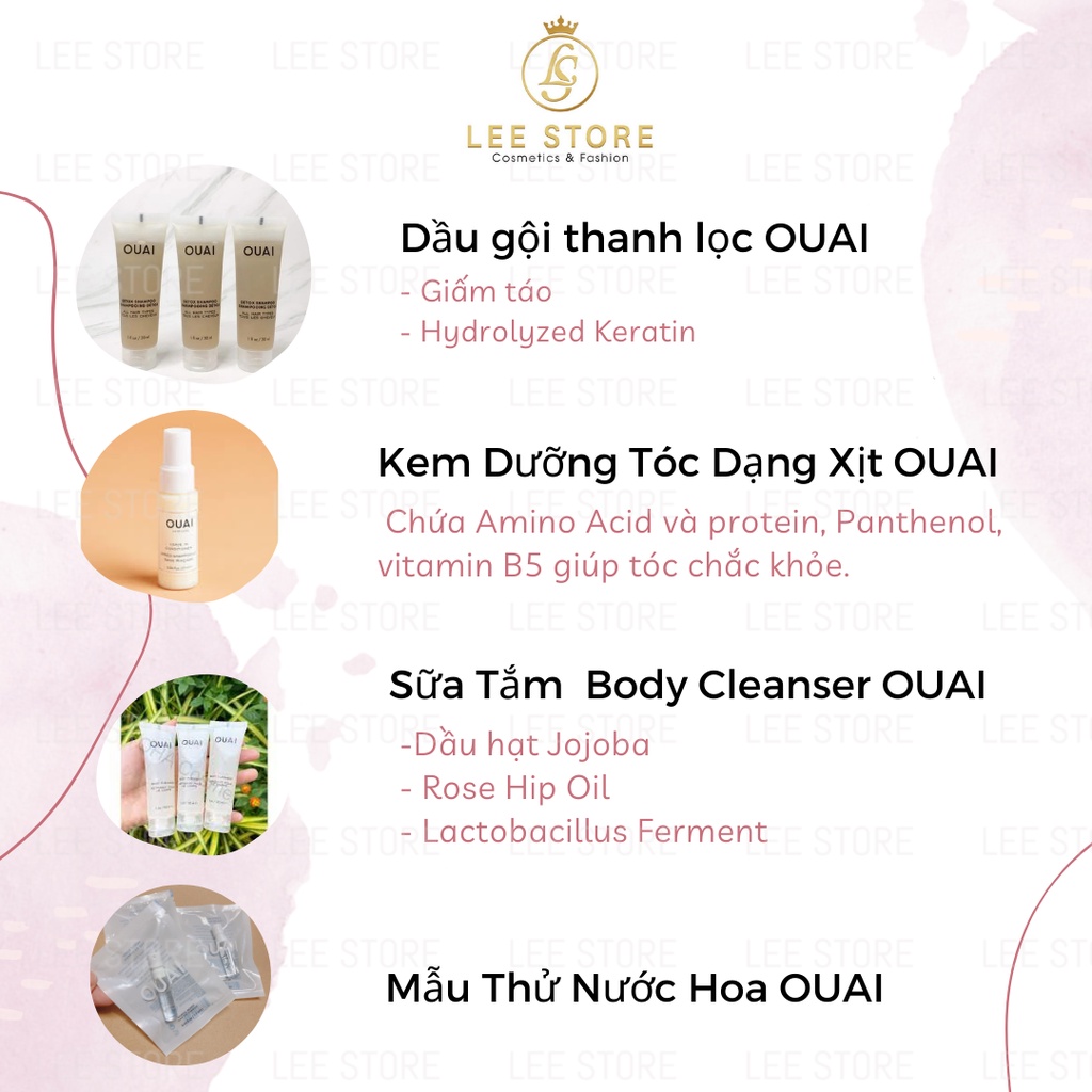 Set gội xả tóc 4 món Ouai mini birthday  chuẩn Sephora 2023