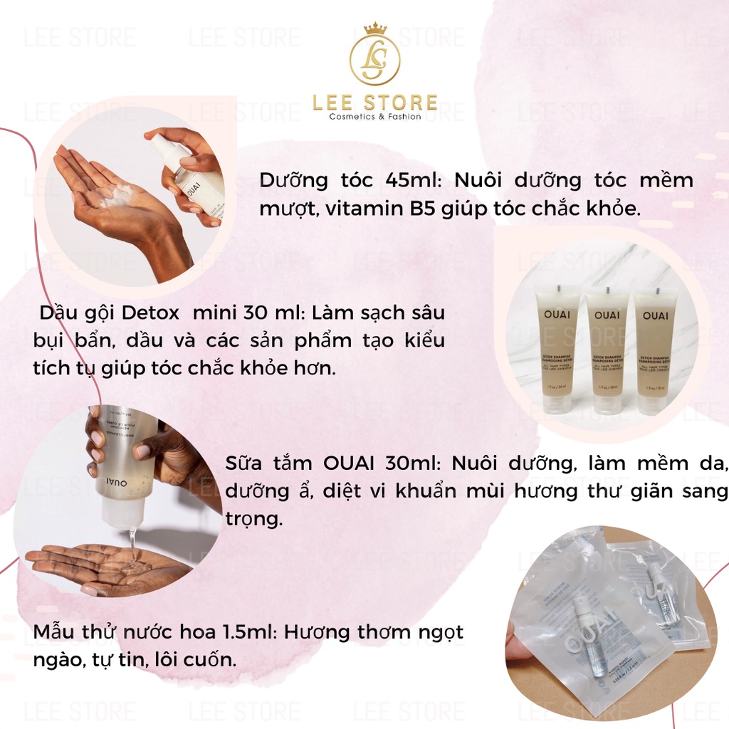 Set gội xả tóc 4 món Ouai mini birthday  chuẩn Sephora 2023