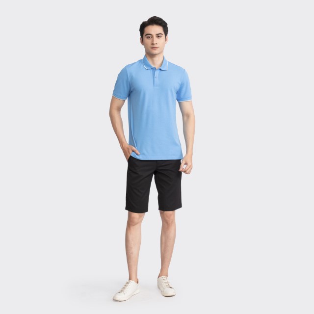 Áo thun polo trơn nam INSIDEMEN vải cotton thoáng mát thấm hút không nhăn cao cấp ngắn tay cực sang trọng IPS040S3