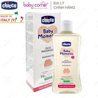 [HSD: T12/2025] Dầu Massage Chiết Xuất Hạt Bông Chicco Cho Bé Từ Sơ Sinh - 200ml
