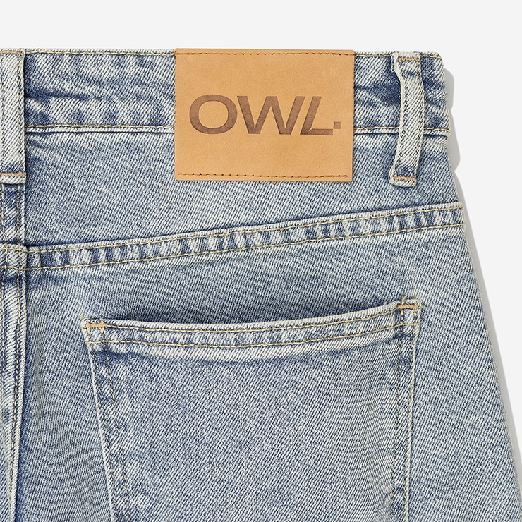 Quần jean nam Owlbrand Flare/Dirty blue