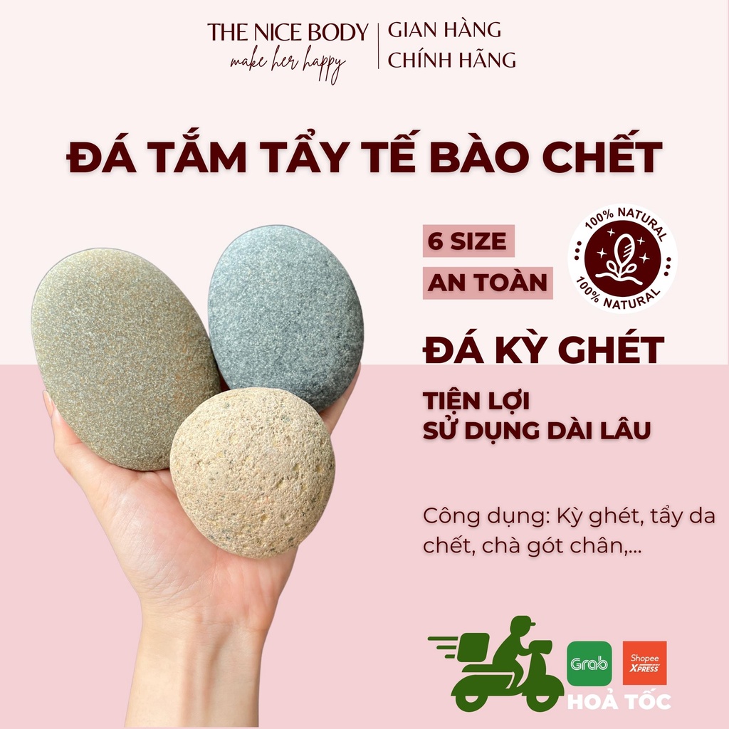 Đá Tắm Tẩy Tế Bào Chết, Kì Ghét, Kì Da Chết, Cục Đá Cuội Tự Nhiên Chà Lưng Và Cơ Thể Hàng Tuyển Chọn | BigBuy360 - bigbuy360.vn