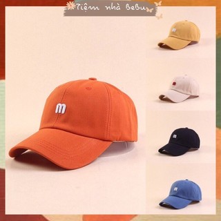 Mũ Lưỡi Trai Thêu Chữ M Thời Trang Xuân Hè Unisex Nam Nữ trẻ trung (form mềm)