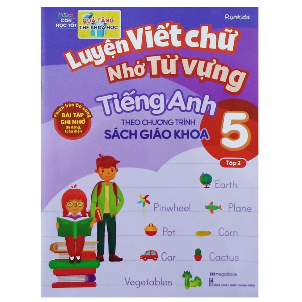 Sách - Luyện viết chữ nhớ từ vựng Tiếng Anh theo chương trình Sách giáo khoa Lớp 5 Tập 2 (Megabook)