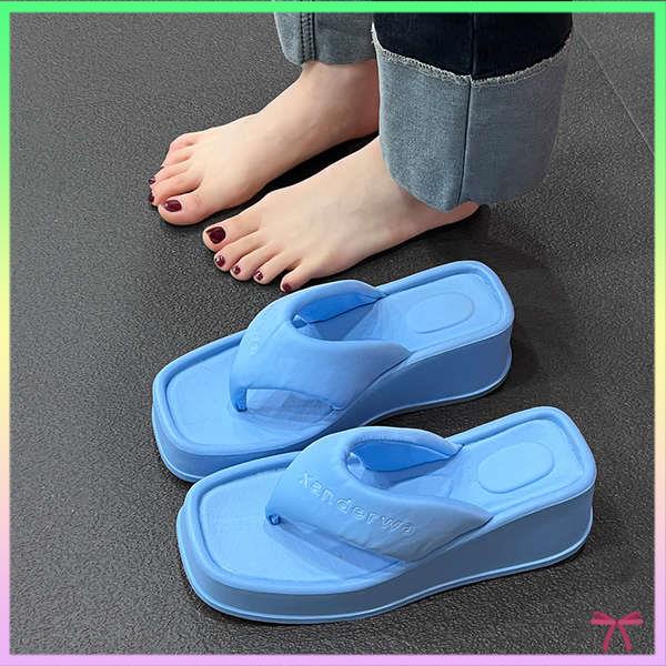Sandal nữ Dép xỏ ngón đế dày gót dốc