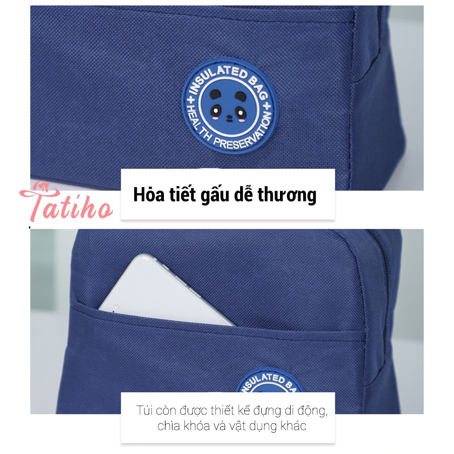 [Hàng Xịn, Giá Tốt] Túi Giữ Nhiệt Đựng Cơm Trưa Chống Nước Cao Cấp Vải Oxford 600D 23x14x20cm - Lunch Bag - Mã TG001