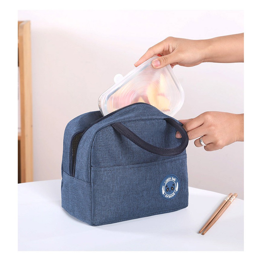 [Hàng Xịn, Giá Tốt] Túi Giữ Nhiệt Đựng Cơm Trưa Chống Nước Cao Cấp Vải Oxford 600D 23x14x20cm - Lunch Bag - Mã TG001