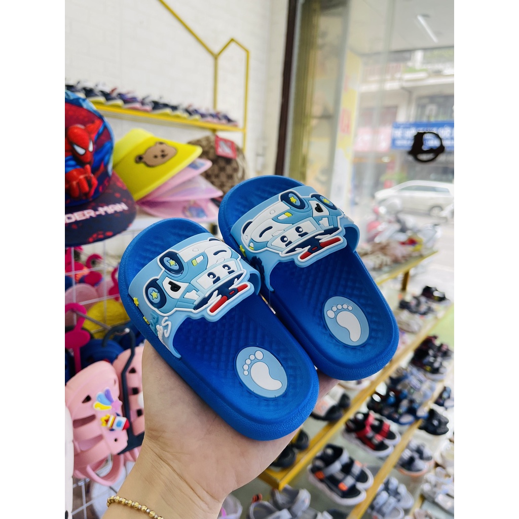 Dép Lê Quai Ngang Cho Bé In Hình Oto Rõ Nét, Sắc Xảo Ôm Chân Chống Trượt