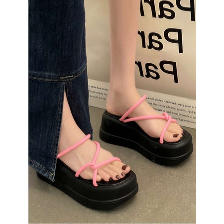 Xăng đan phong cách tiên nữ đi bên ngoài đế dày