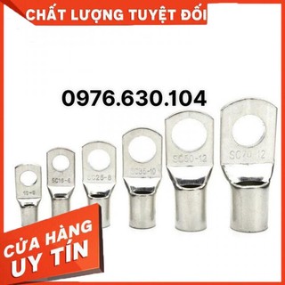 Đầu cos đồng, đầu cốt sc bằng đồng mạ si chống oxy hoá sc 4-4 đến sc 25-10