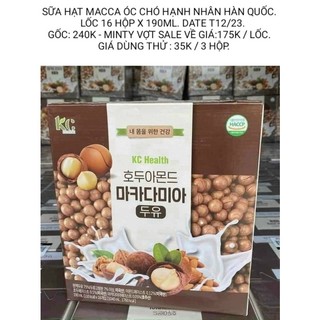 🍶🥛 sữa hạt óc chó - hạnh nhân - macca kc health hàn quốc 🥛🍶
