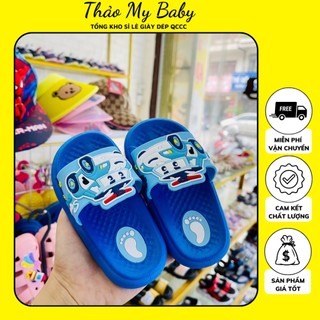 Dép Lê Quai Ngang Cho Bé In Hình Oto Rõ Nét, Sắc Xảo Ôm Chân Chống Trượt