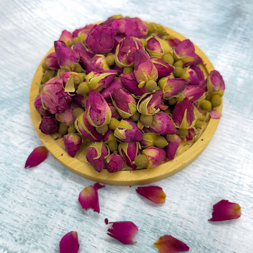 Nụ Hoa Hồng Sấy Khô Nguyên Bông Cao Cấp Túi Zip 100g