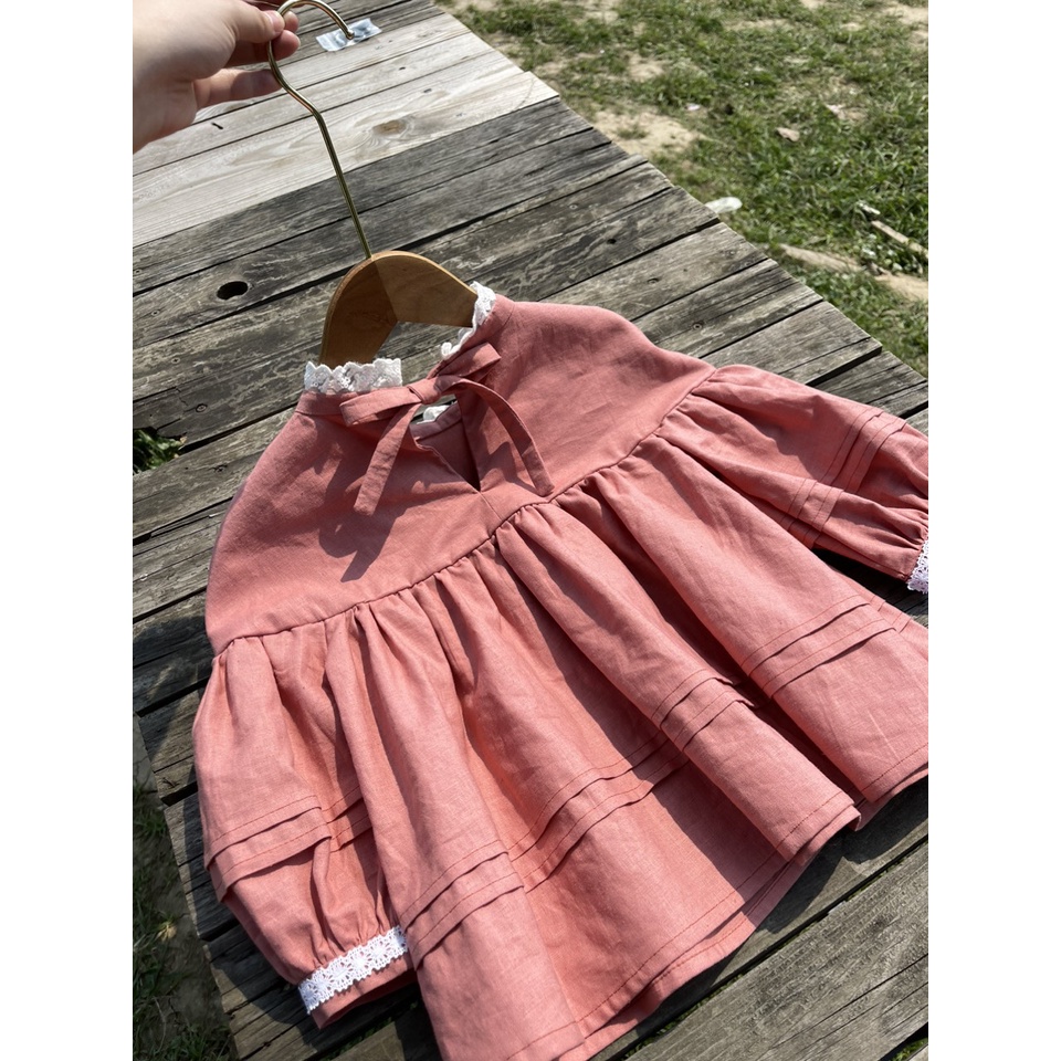 Áo tay phồng bé gái linen | Julia by Moon Ha & Kids