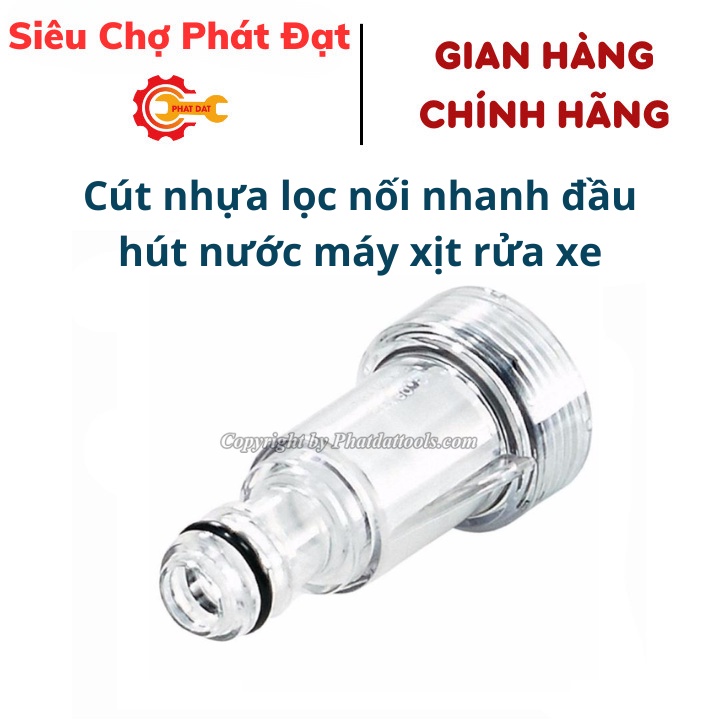 Cút nhựa lọc nối nhanh đầu hút nước máy xịt rửa xe