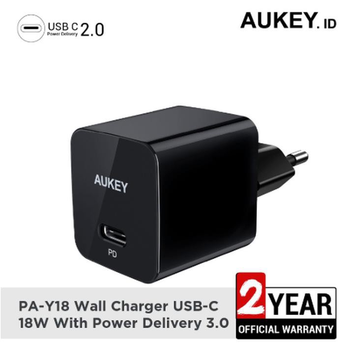 Cốc Sạc Aukey 18W USB-C Power Delivery PD - PA-Y18 [Chân Tròn]