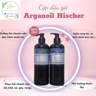 Cặp dầu gội xả phục hồi siêu mượt hischer argan oil 1000ml