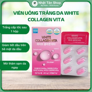Viên Uống Trắng Da White Collagen Vita - Viên Dưỡng Da Căng Bóng hộp 30 viên