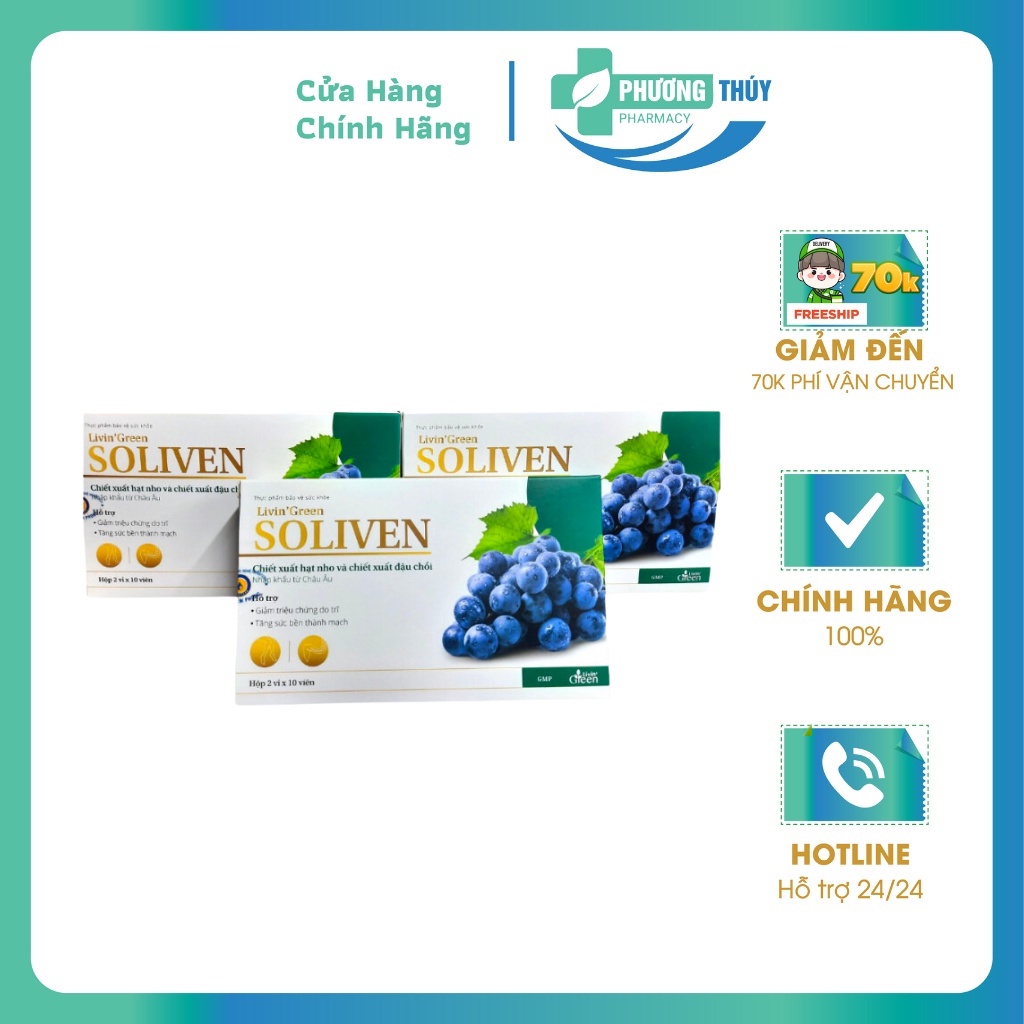 Trĩ Soliven (mẫu cũ Trikomax), Giúp Co Búi Trĩ, Giảm Sưng Đỏ Và Ngứa Rát Hậu Môn