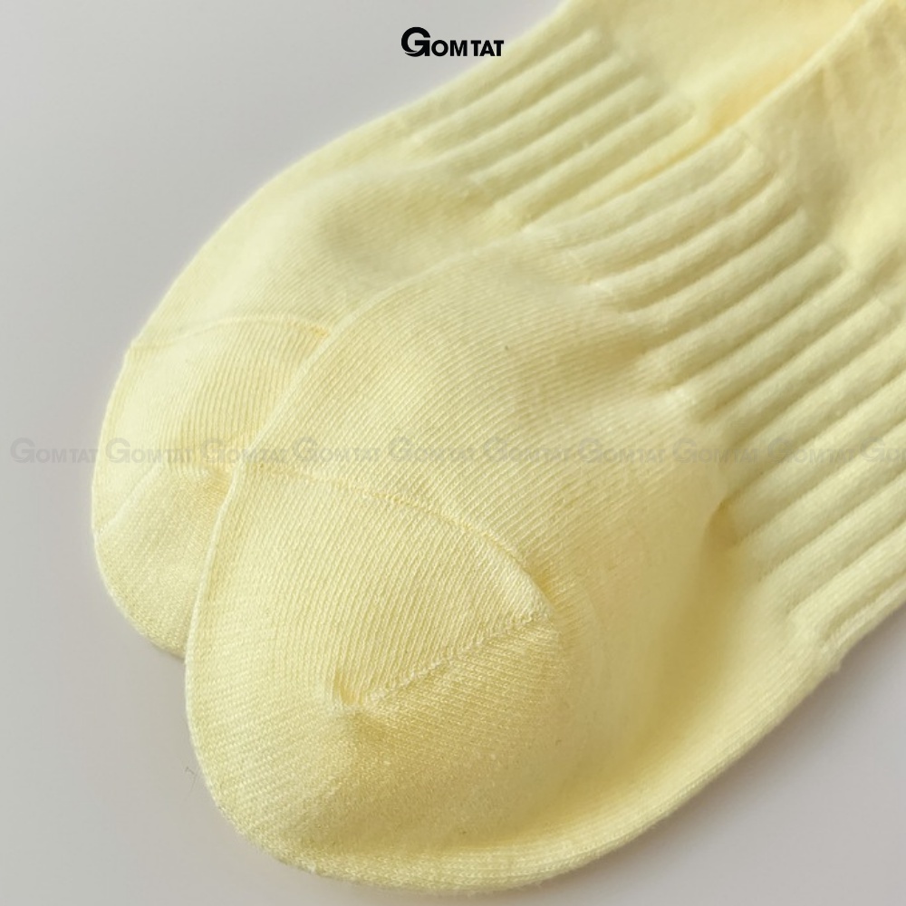 Tất cổ ngắn nữ GOMTAT mẫu chữ C, chất liệu cotton mềm mịn kháng khuẩn khử mùi êm chân  -PO-CONGAN-C-3014-1DOI