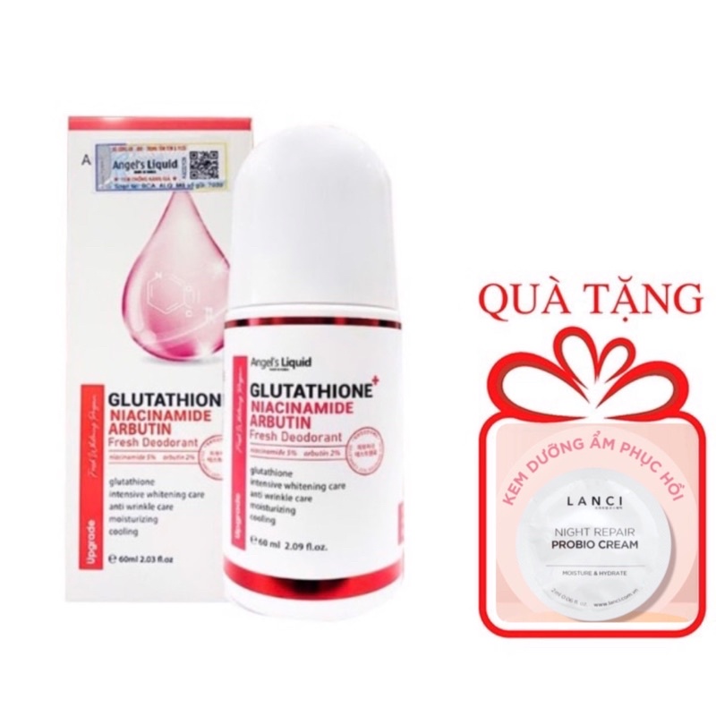 Lăn khử mùi trắng da nách Glutathione Fresh Up Whitening Angel’s Liquid khử mùi cơ thể