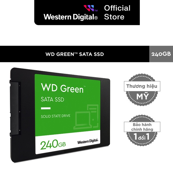 Ổ Cứng SSD Western Digital WD GREEN Sata III 240GB - WDS240G3G0A