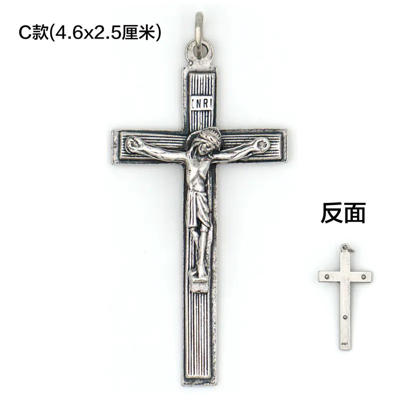 BEAN Đặc biệt Công giáo chéo mặt dây chuyền Ý nhập khẩu hợp kim Jesus chéo phụ kiện Phụ kiện Trang sức Trang sức Trang sức Đồ trang sức, Ý nhập khẩu C