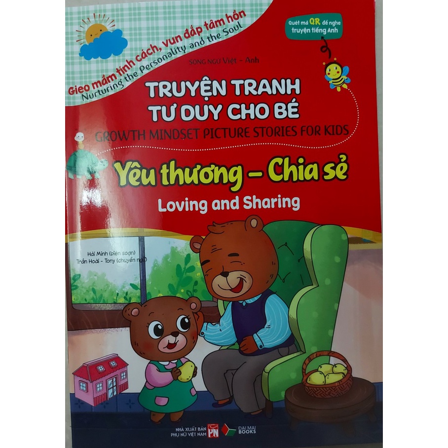 Sách - truyện tranh tư duy cho bé ( song ngữ anh việt ,yêu thương - chia sẻ )