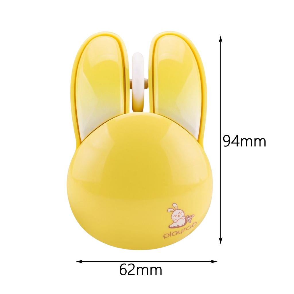 [Reyalxa] Chuột Quang Không Dây USB Thiết Kế Thỏ Hoạt Hình Kawaii 3D Dễ Thương Không Gây Tiếng Ồn Chơi Game Cho Laptop