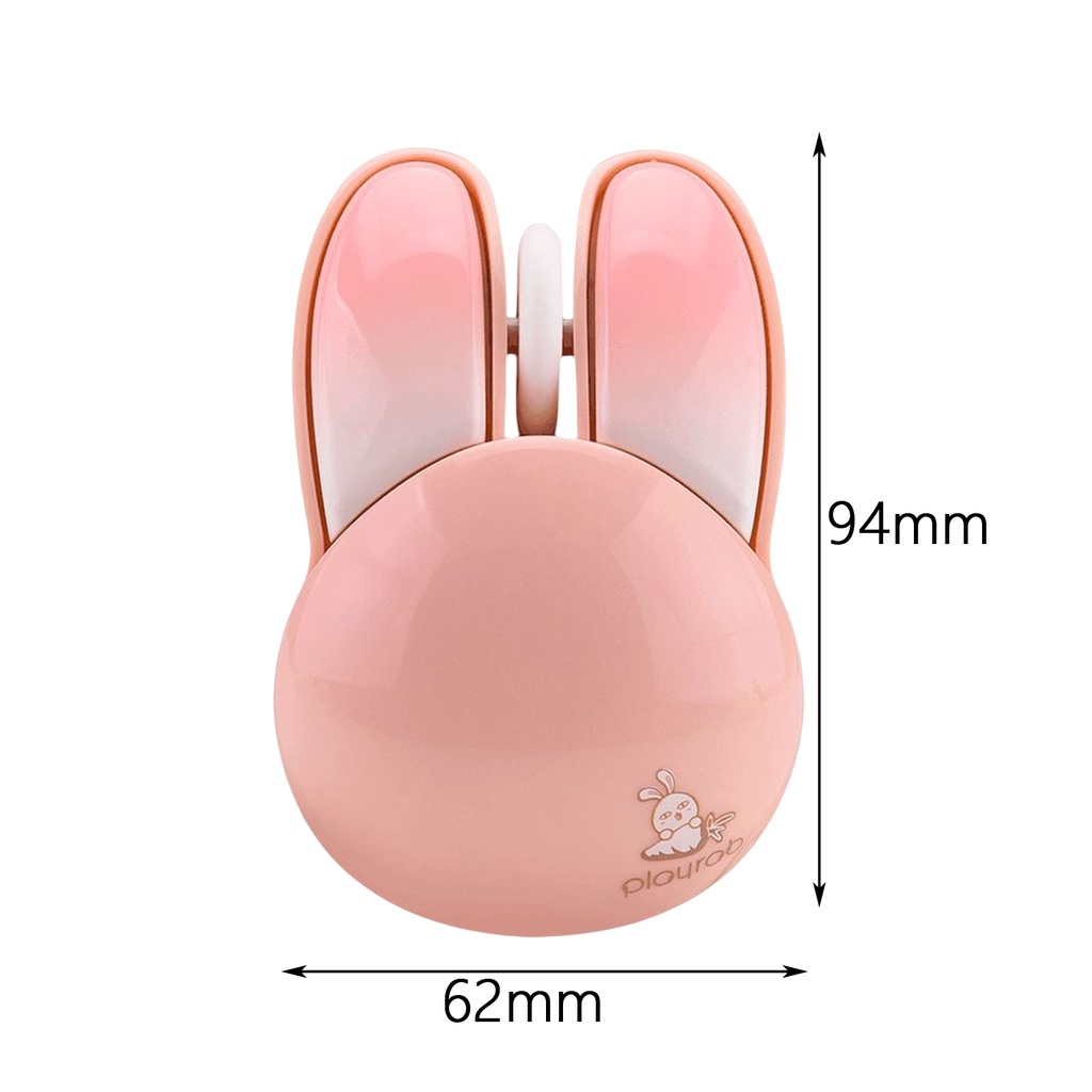 [Reyalxa] Chuột Quang Không Dây USB Thiết Kế Thỏ Hoạt Hình Kawaii 3D Dễ Thương Không Gây Tiếng Ồn Chơi Game Cho Laptop