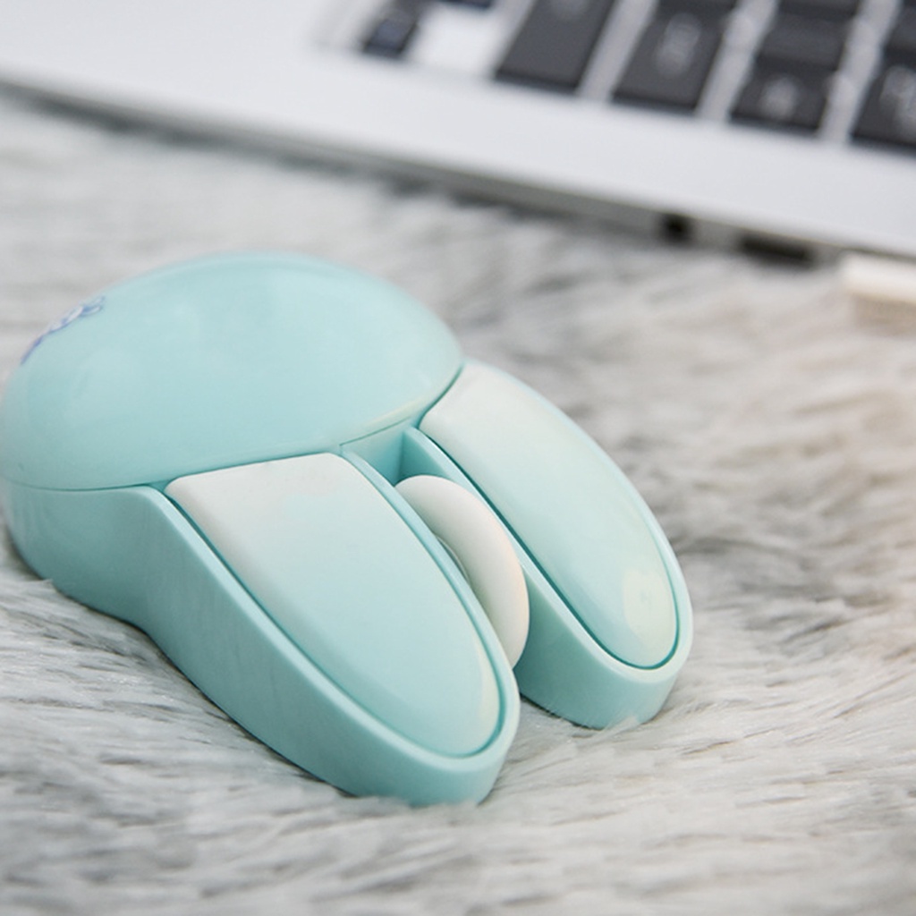 [Reyalxa] Chuột Quang Không Dây USB Thiết Kế Thỏ Hoạt Hình Kawaii 3D Dễ Thương Không Gây Tiếng Ồn Chơi Game Cho Laptop