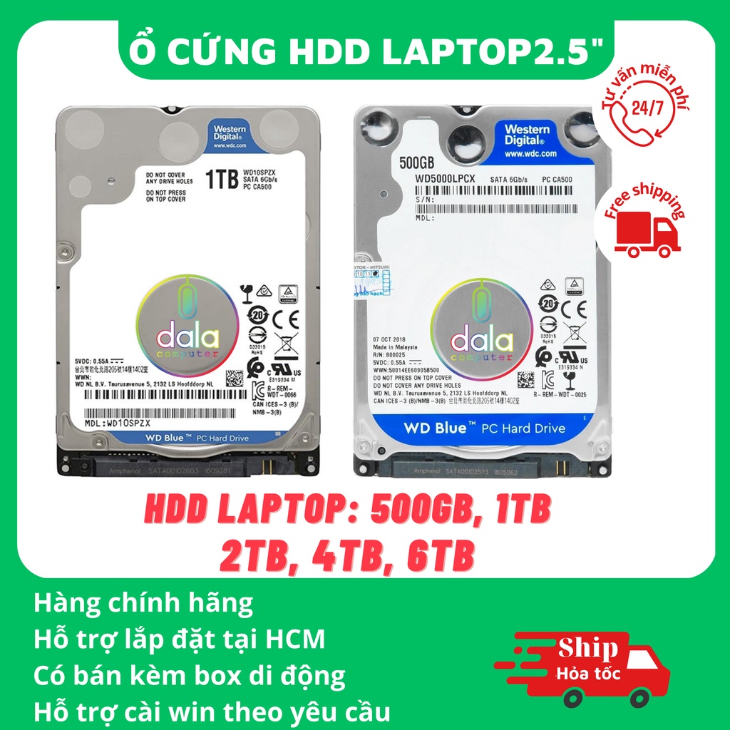 Ổ cứng HDD laptop 500GB 1TB 2TB