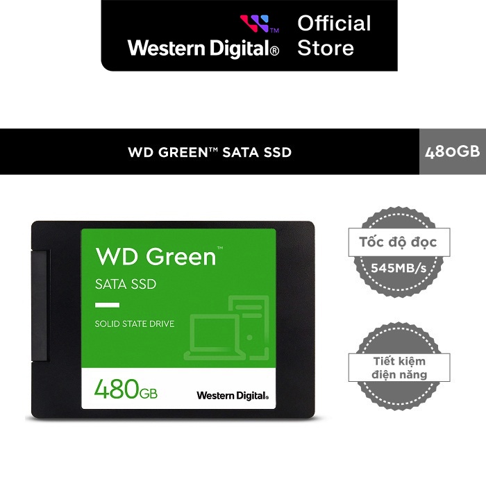 Ổ Cứng SSD Western Digital WD GREEN Sata III 480GB - WDS480G3G0A