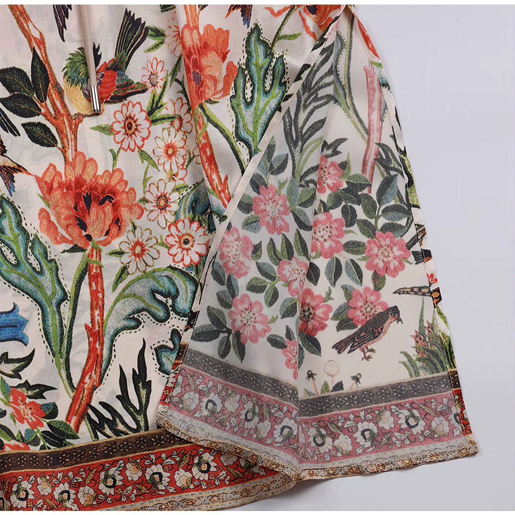 Đầm lụa hoa W.H