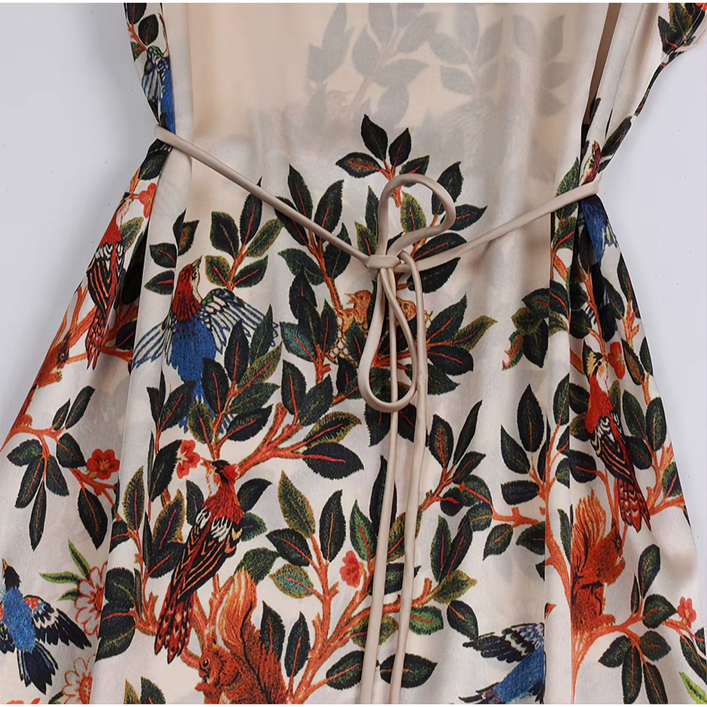 Đầm lụa hoa W.H