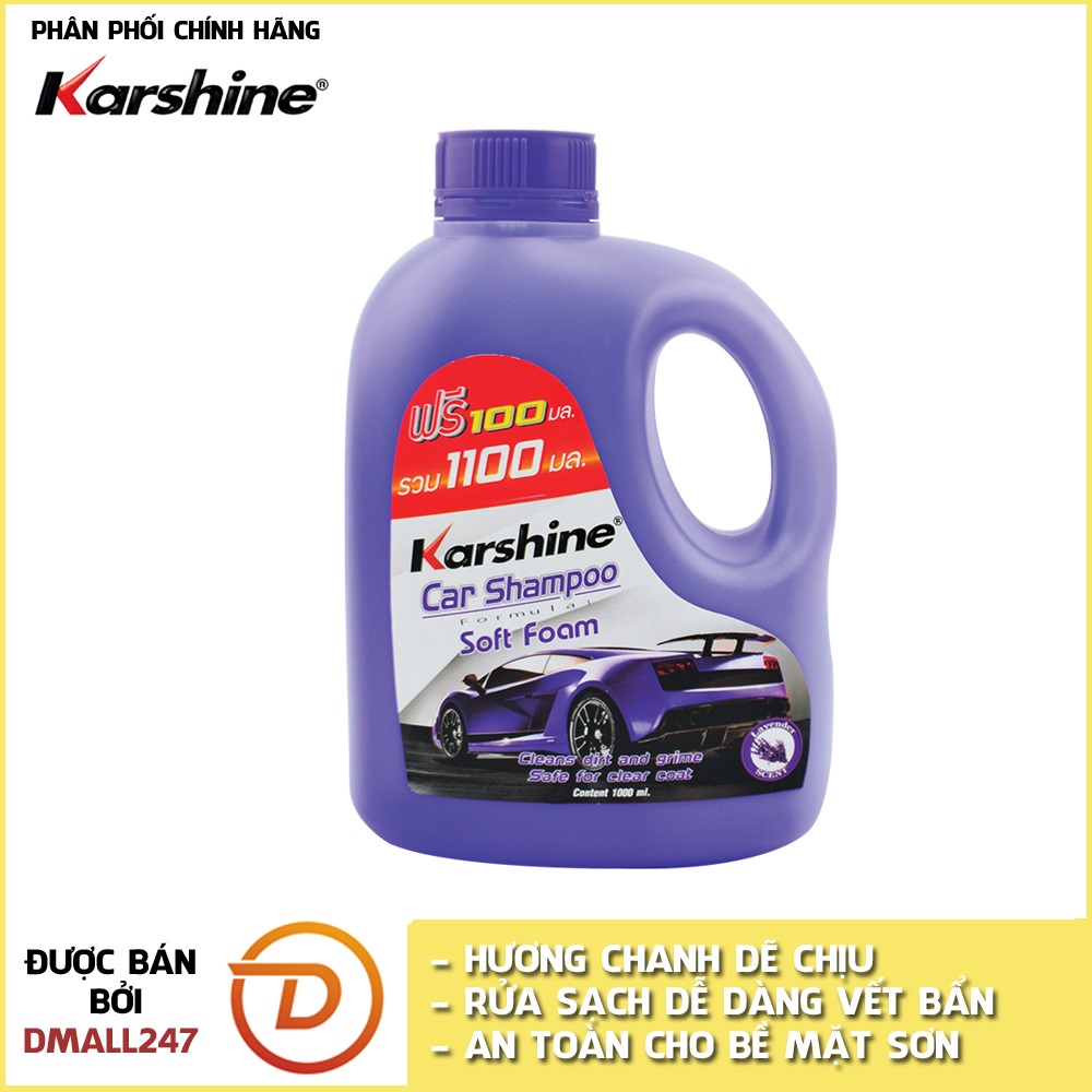 Xà bông rửa xe đậm đặc Karshine KA-RX1100 1100ml - nhiều mùi hương - Dmall247, chăm sóc xe