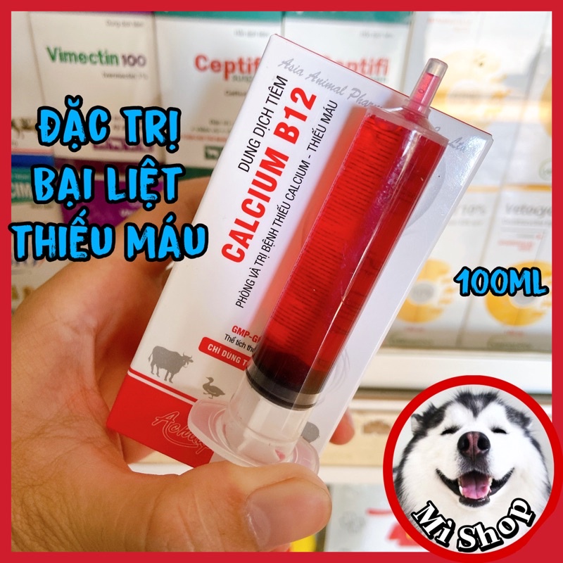 CALCIUM B12 bổ sung vitamin B12 cho gà đá, heo, trâu, bò