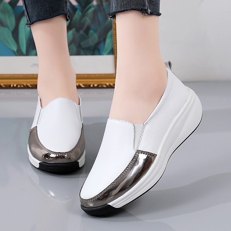 Giày Da Mềm Đế Dày Thiết Kế Đơn Giản Thoải Mái Thời Trang Cho Nữ