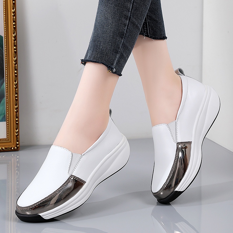 Giày Da Mềm Đế Dày Thiết Kế Đơn Giản Thoải Mái Thời Trang Cho Nữ