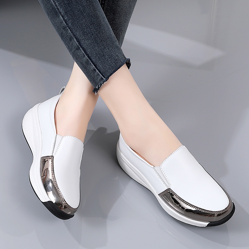 Giày Da Mềm Đế Dày Thiết Kế Đơn Giản Thoải Mái Thời Trang Cho Nữ