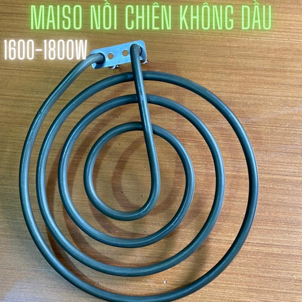 Nồi chiên không dầu, linh phụ kiện gồm mai so, điện trở nhiệt đốt nóng 1600-1800w, đường kính 17.5cm, motor quạt
