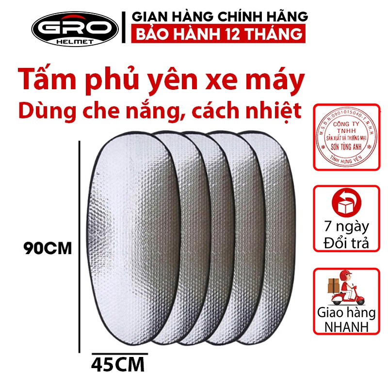 Thảm làm mát GRO Helmet, tấm phủ che nắng cho xe máy, chống nắng và cách nhiệt