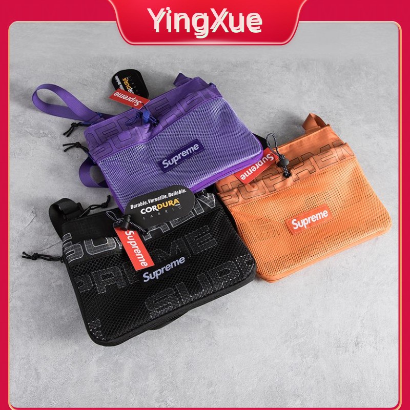 【Chuyển Phát Nhanh】Túi đeo Vai Supreme Mới Cá Tính Nam Và Nữ Màu Tương Phản Túi đeo Vai Chữ Thời Trang Túi Phong Bì điện Thoại Di động